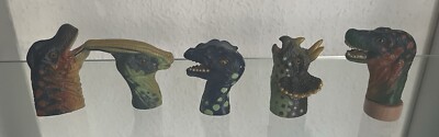 5 Dinosaurier Köpfe Fingerpuppen Adventskalender