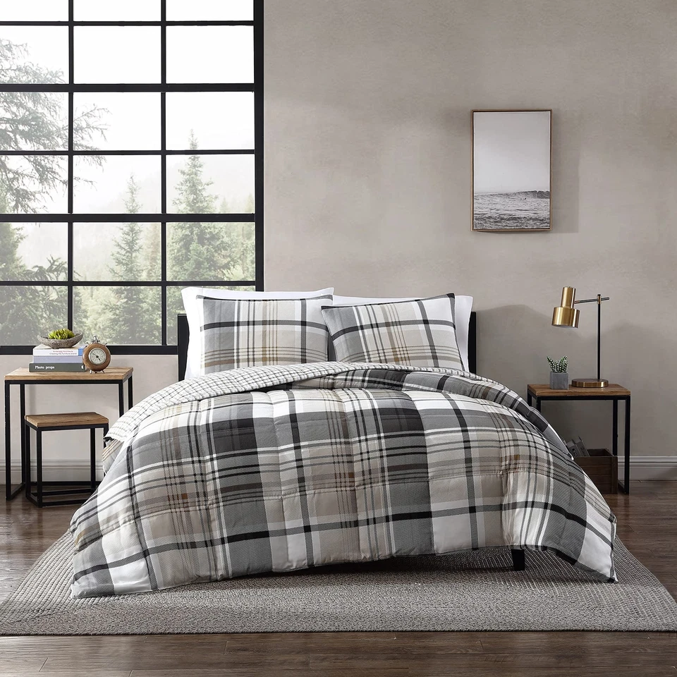 Eddie Bauer - King Comforter Set, Plaid Reversible Bedding, Stylish & Warm Ho... - Image 2 of 4