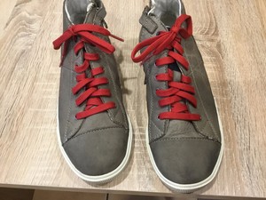 timberland red laces