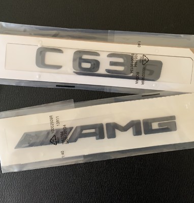 New Mercedes-Benz C63 AMG Rear Boot Badge – Matt Black, OEM Style