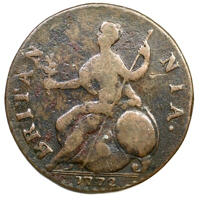 1772 V 5-72A R-6 Machins Mills Halfpenny Colonial Copper Coin | eBay