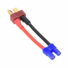 EC2 Female to Deans Nylon T Plug Male cable 16AWG 5CM wire For RC Airsoft