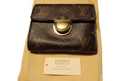 LOUIS VUITTON Monogram Canvas Leather Koala Clasp Trifold Wallet