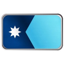 1 oz United States Flags Series - MINNESOTA - Full Color .999 Silver Bar 109.67 per troy oz