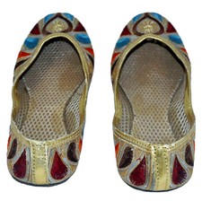 Indian Girl's Juti Flat Shoes Handmade Size 5 Pre-owned