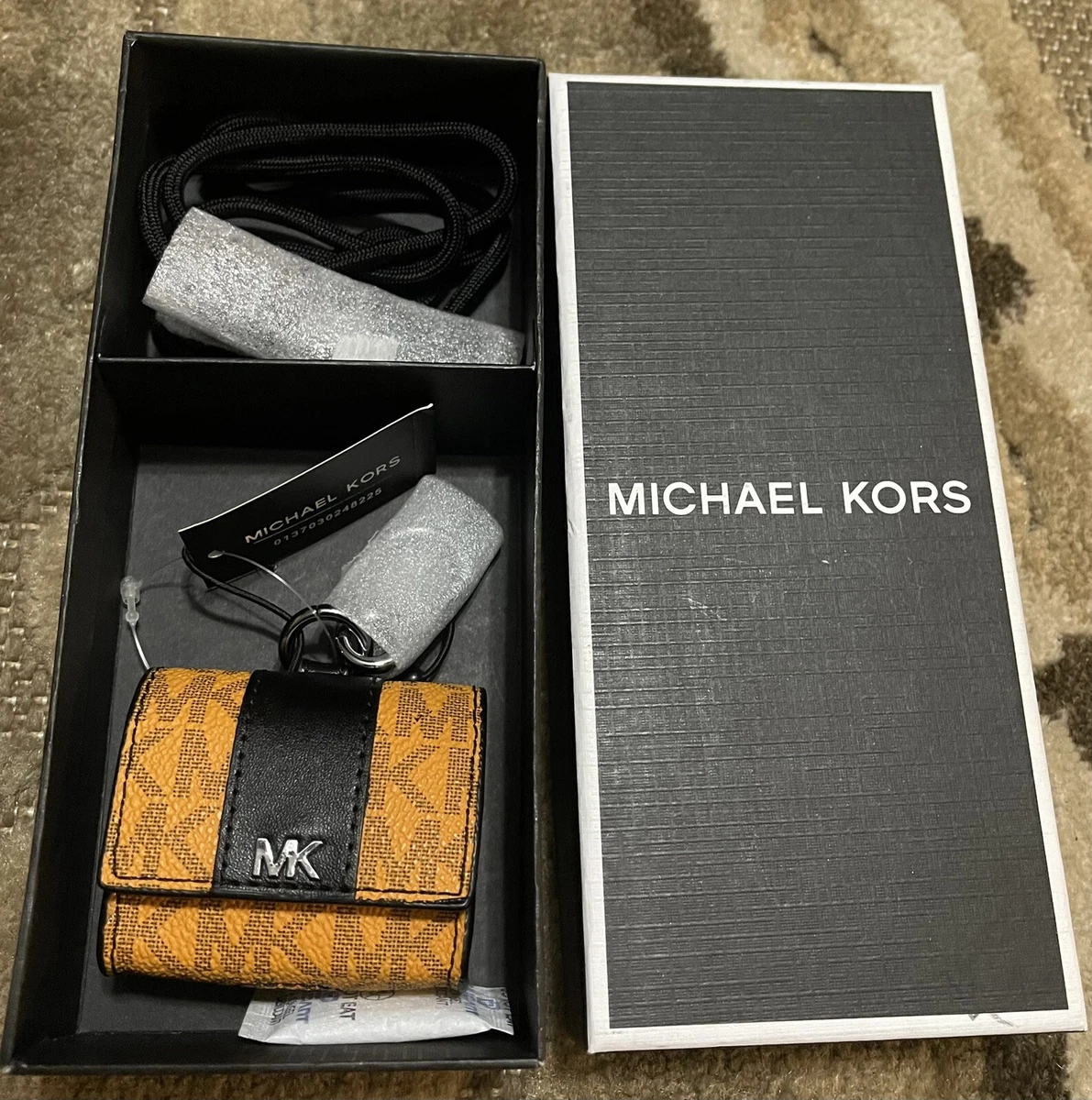 Michael Kors Hudson Logo Lanyard Case for AirPods Pro® with gift box NWT