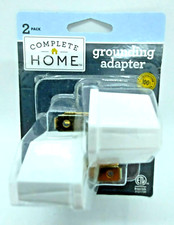 Complete Home 3 Prong to 2 Prong Grounding Adapter Outlet Electrical 2 Pack New