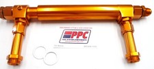 Telescopic Adjustable Billet Fuel Log Holley 4150 Or 4500 Show Polish Gold Alum