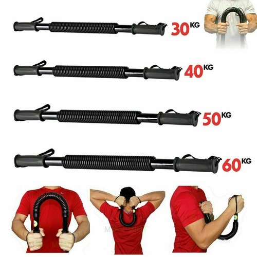 30KG 40KG 50K 60kg Arm Power Twister Stretch Spring Bendy Bend Bar Gym