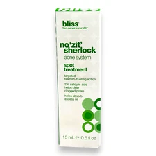 Bliss No "Zit" Sherlock Acne System Spot Treatment 15ml/0.5fl.oz. New