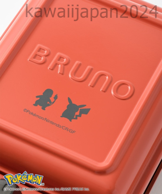 Pokemon x BRUNO Hot Sandwich Maker Single Red Pokemon AC100V Pokemon x BRUNO Hot Sandwich Maker Single Red Pokemon AC100V