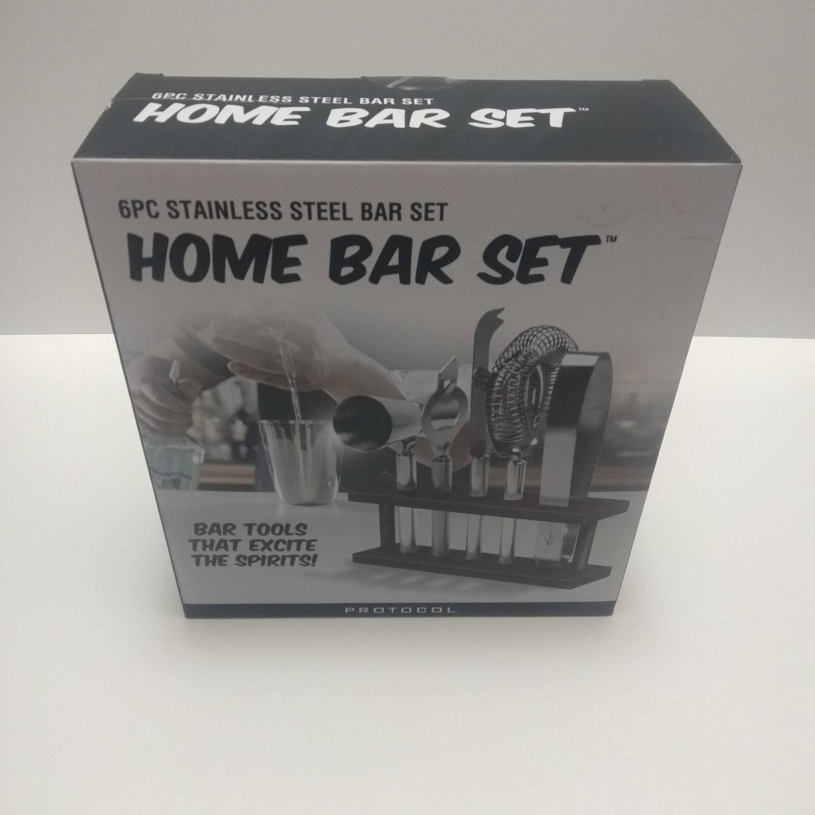 Bar Set – Protocol 6-Piece Stainless Steel Home Bartender Kit