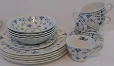 Vintage Myott Finlandia Staffordshire England 18 pc Dinnerware Set Plates Bowls