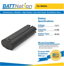 7.2V 1.5Ah NiCd battery for Makita 7000 7002 7033 191679-9 192532-2 192695-4