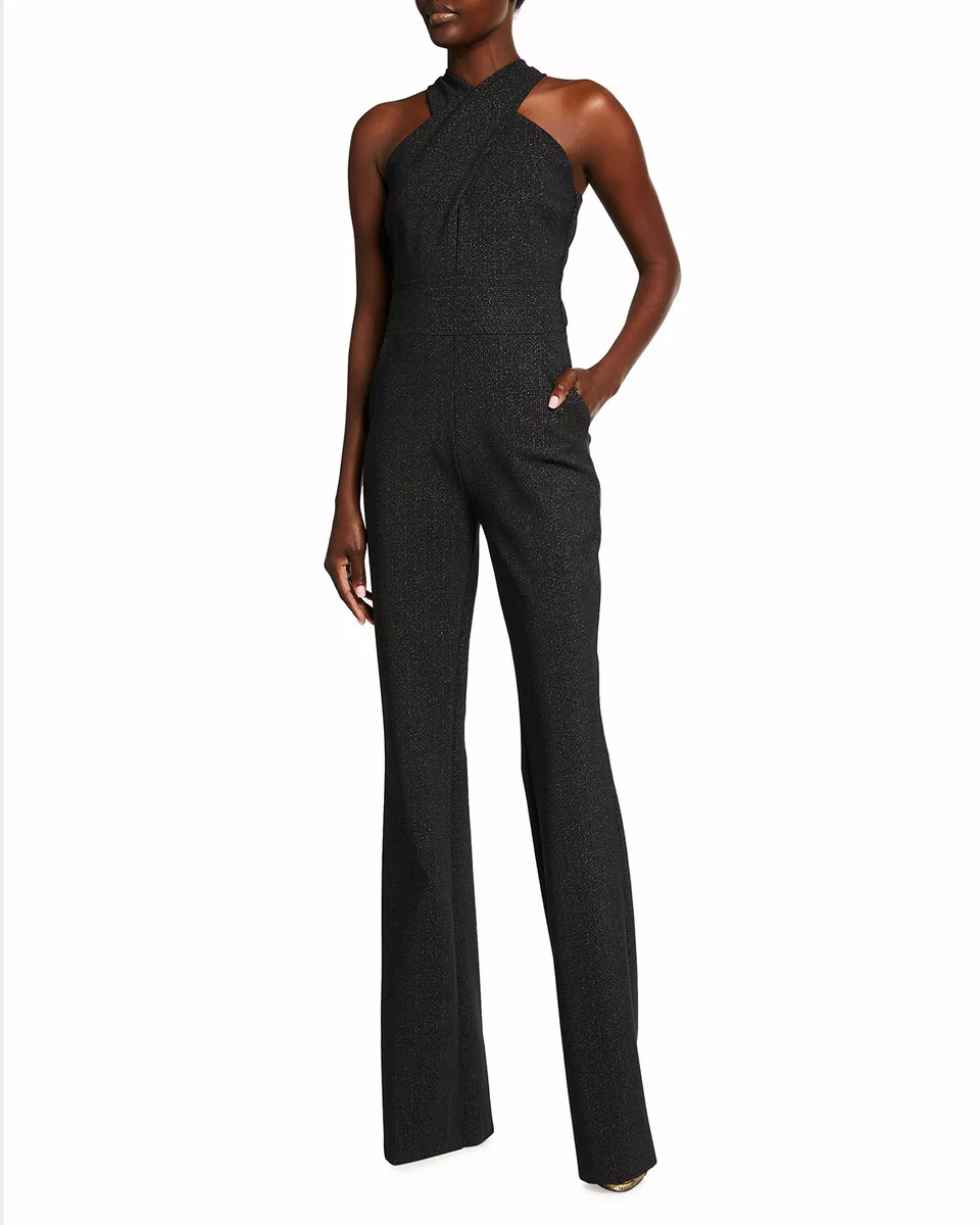 NWT Chiara Boni La Petite Robe Queenie Halter Jumpsuit 12U.S. 48