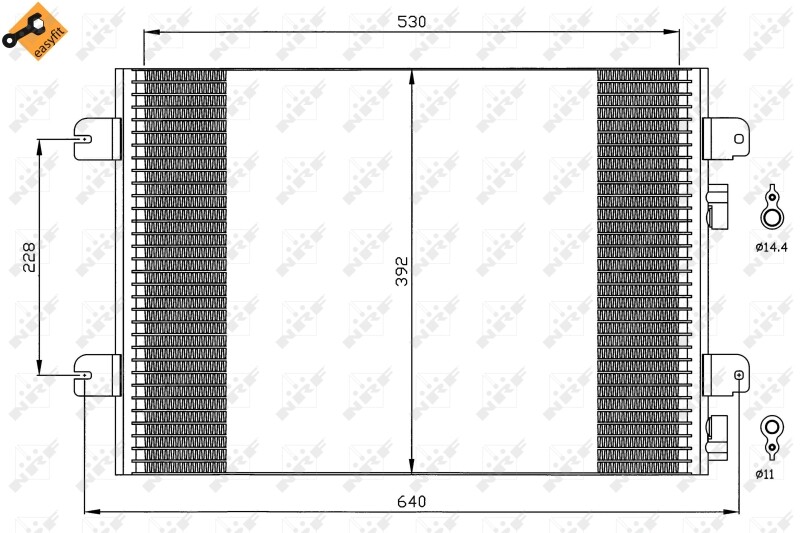 NRF 35542 Condenser, air conditioning for DACIA,RENAULT