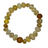 Dendritenopal Gelb Armband SchöNes Trommelstein Edelsteinarmband Ein Echter Hing