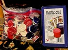 Mix Lot Of 2 /Big Bag of vtg Poker Chips /Deluxe Cards Poker Chips And Dice Set — photo 3