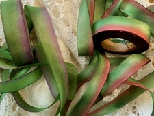 silk ribbon 7/16" on the bias hand dyed 1yd made in USA