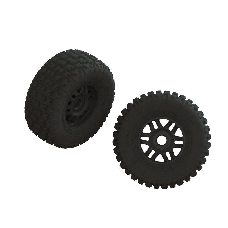 Arrma ARA550110 Dboots Fortress LP Tire Set Glued Black (1 Pair)