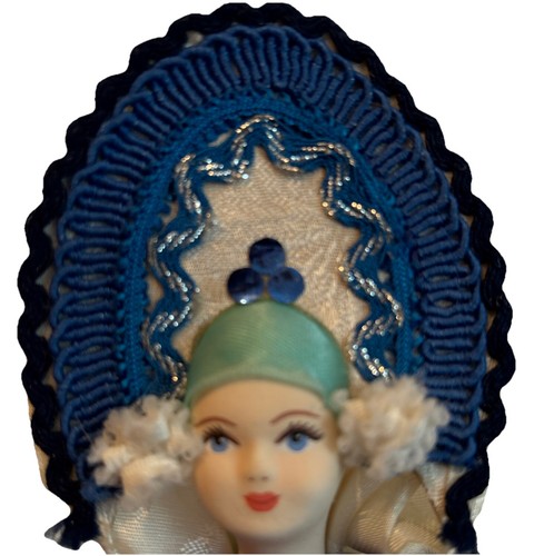 Russian USSR Folk Art Cone Doll 11” Handmade Painted Porcelain Face & Hands VTG - Picture 8 of 18