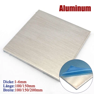 Aluminiumblech für Roboter-Modellbau Dicke:1-6mm mit Schutzfolie Alu Platte - Bild 1 von 4