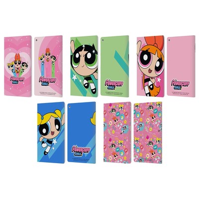 OFFICIAL THE POWERPUFF GIRLS GRAPHICS LEATHER BOOK WALLET CASE FOR AMAZON FIRE