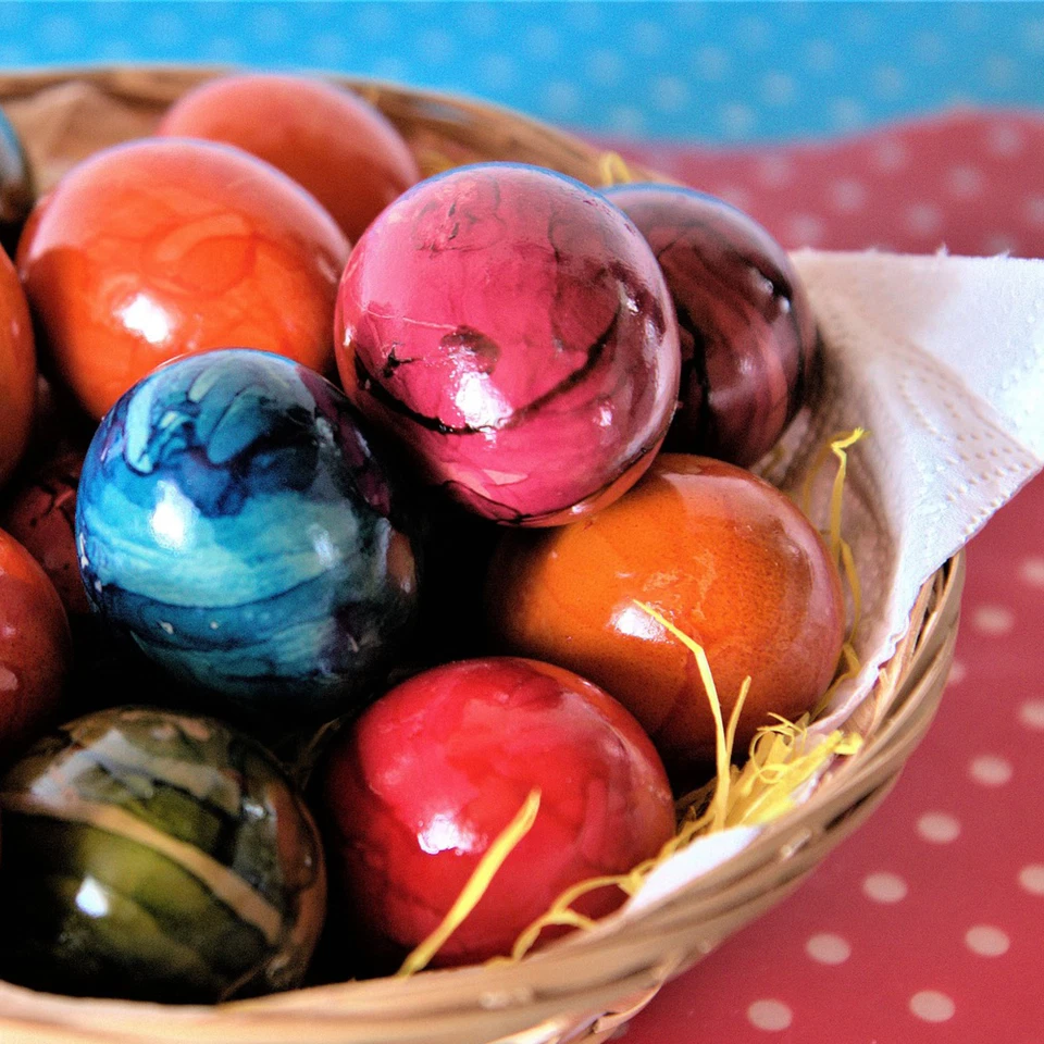 5x Bastkorb in natürlicher Farbe zur Dekoration - Osterdeko - Osternest - Bild 2 von 4