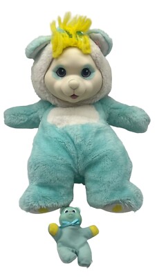 Puppy Surprise Bär Hasbro 1991 Baby Cup Vintage Plüschtier Kuscheltier Türkis