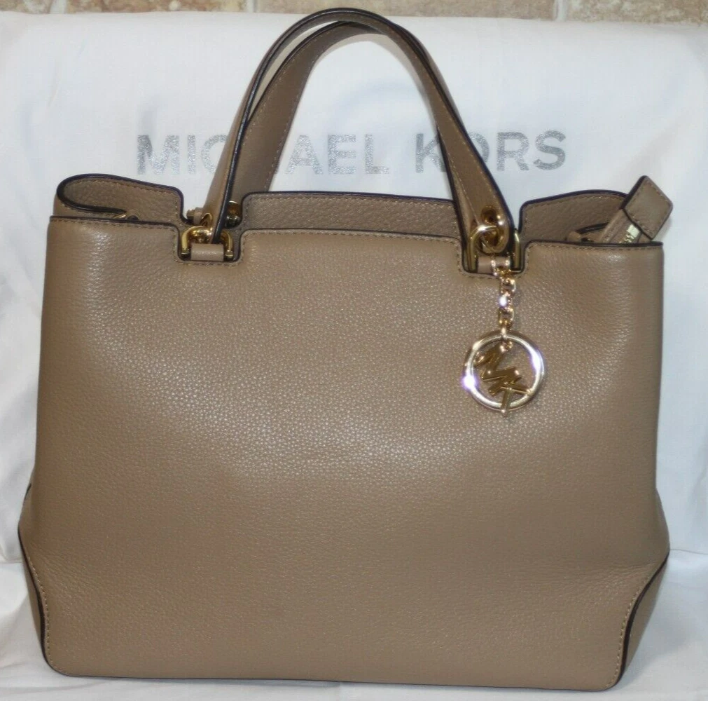 Michael Kors leather 2 way handbag beige