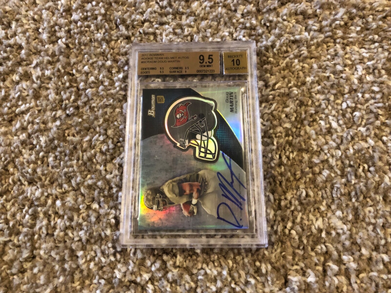 Doug Martin Bowman Rookie Team Helmet Autographs #DM Base