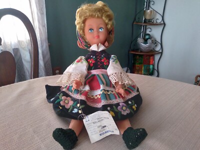 Polish Doll with Embroidered Dance Dress, 16" Tall - Vintage with tags |  eBay