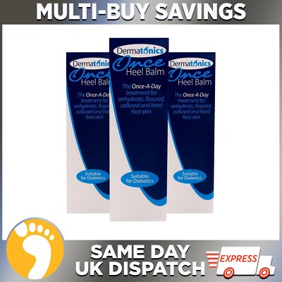 Dermatonics Once Fersenbalsam 200ml 25% Urea Creme - trockene harte rissige Haut x3er Pack