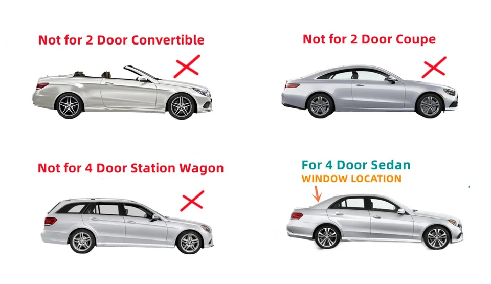 Heated Back Window Glass For 10-16 Mercedes Benz E250 E350 E400 E550 E63 Sedan Foto 4 de 4