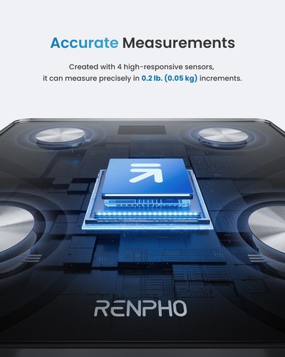 RENPHO Bluetooth Body Fat Scale, Smart BMI Scale Digital Bathroom Weight Scale, - Picture 4 of 7