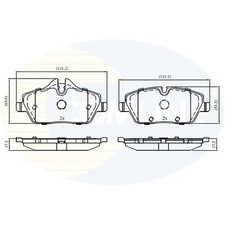 Image of Brake Pads Set For BMW 2 Series Active Tourer F45 216i Front 34106884263