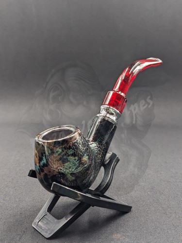 Metal/Acrylic Tobacco Sherlock Smoking Pipe + 5 FREE Screens +1 FREE Stand H01 - Picture 3 of 4
