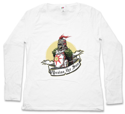 PRAISE THE SUN DAMEN LANGARM T-SHIRT Firelink Shrine Dark Nerd Souls Sonne