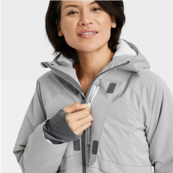 All in Motion™ women's Softshell Sherpa Jacket Heather Gray Size M