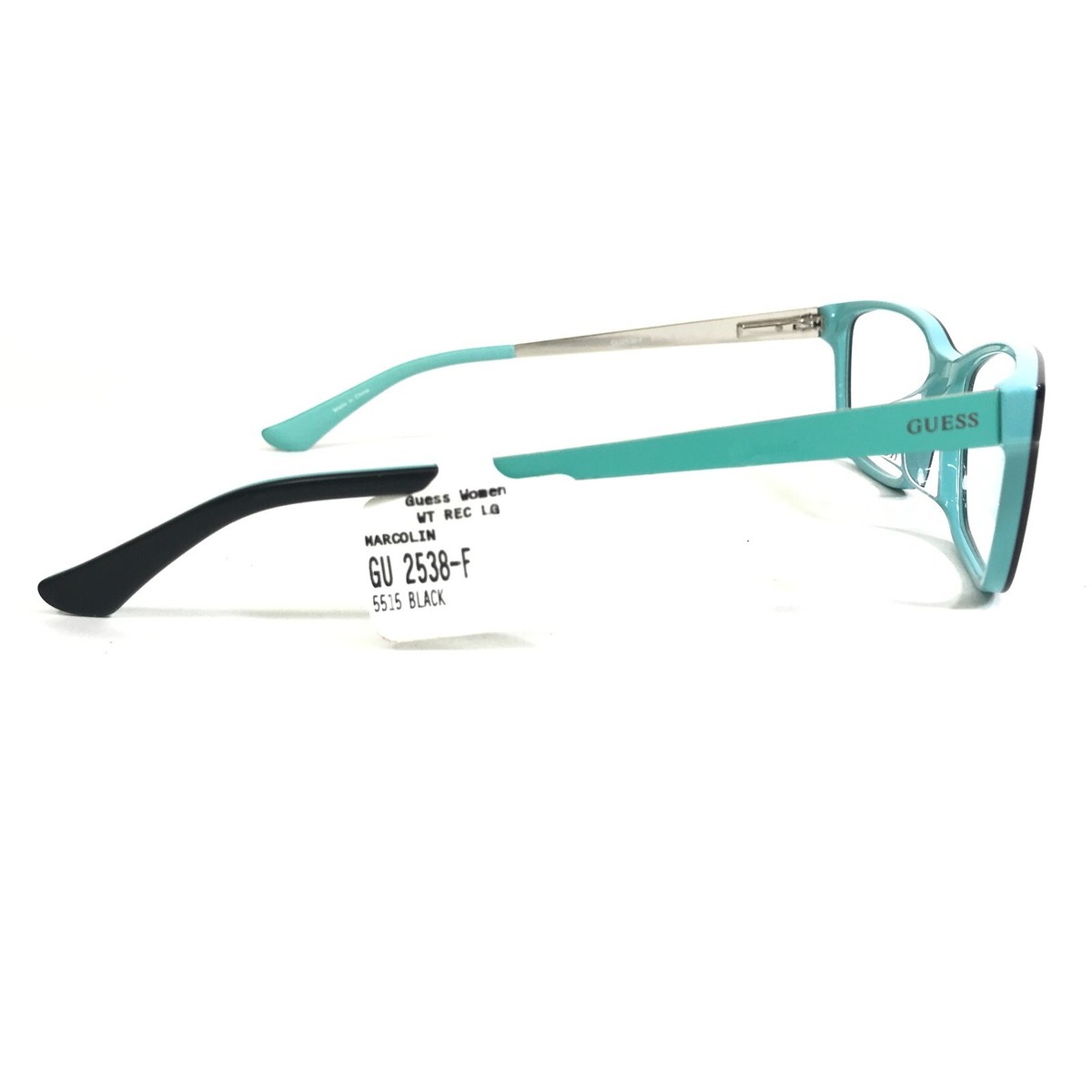 Guess Occhiale Montatura GU2538 005 55: Unisex, Nero, Made In Italy Con Custodia - 3
