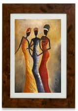 *Larger Size* Elegant African Women Portrait Framed Print