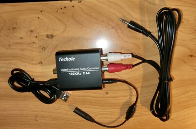 AUDIO-CONVERTER digital auf analog Signal, Koaxial, Toslink, RCA L/R 3,5mmBuchse
