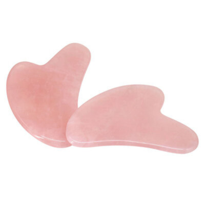Natural Healing Rose Facial Massage Tool Quartz Neck Body Guasha Jade Board Rock