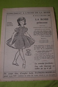 Echo De La Mode Patron N 49 La Robe Princesse T 5 7 Ans Ebay