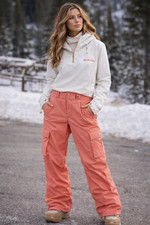 Burton Womens Snowboard Ski Pants Pink Cargo Insulated Waterproof Size M