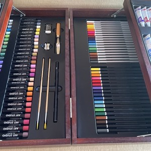 Art Studio By Battat Huge Art Kit With Paints, Pencils, Pastels Please READ