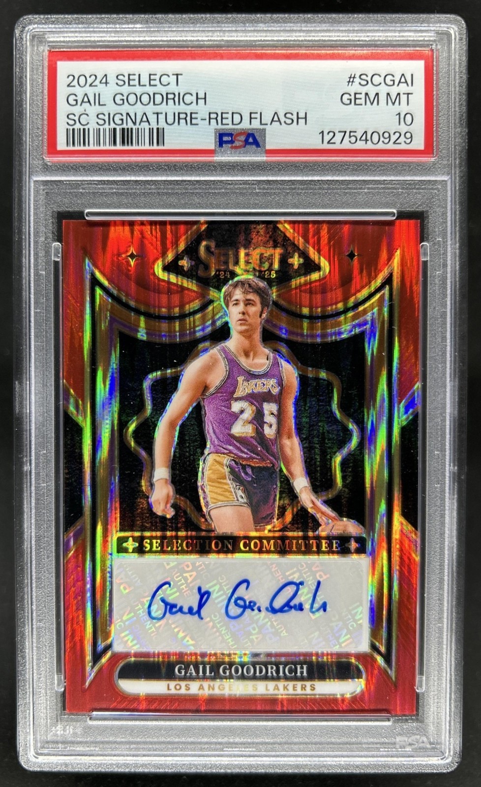 2024-25 Select Gail Goodrich Selection Committee Red Flash Auto #/99 PSA 10
