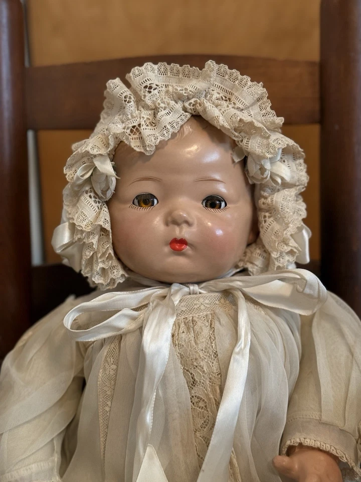 Muñeca bebé vintage Pinky 19" de Madame Alexander c1940 composición y tela Foto 2 de 4