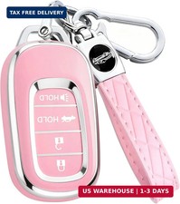 Key Fob Cover for Honda - Premium Soft TPU Shell Full Protection Case with Keych