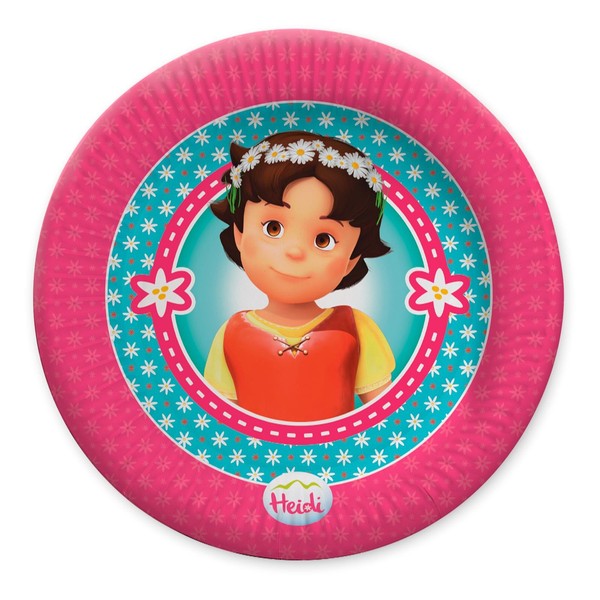 "Papp-Teller \"Heidi\" 23Cm, 10 StüCk Party Teller Kindergeburtstag Dekoteller"-image